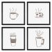 Quadros 20X20 (4 Uni) Nerderia Desenho Cafes 01
