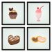 Quadros 20X20 (4 Uni) Nerderia Doces Gordos