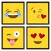 Quadros 20X20 (4 Uni) Nerderia Emoticos Whatsapp