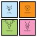 Quadros 20X20 (4 Uni) Nerderia Game Of Thrones Icones
