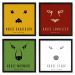 Quadros 20X20 (4 Uni) Nerderia Game Of Thrones Logos