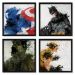 Quadros 20X20 (4 Uni) Nerderia Herois Splash 02