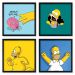 Quadros 20X20 (4 Uni) Nerderia Homer