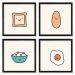 Quadros 20X20 (4 Uni) Nerderia Ilustracao  Cafe Da Manha