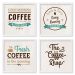 Quadros 20X20 (4 Uni) Nerderia Logos Coffee Shop 01