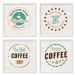 Quadros 20X20 (4 Uni) Nerderia Logos Coffee Shop 02