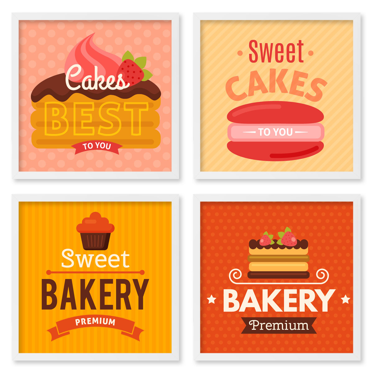 Quadros 20X20 (4 Uni) Nerderia Logos Confeitarias 02