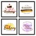 Quadros 20X20 (4 Uni) Nerderia Logos Padaria 02