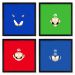 Quadros 20X20 (4 Uni) Nerderia Master Games