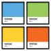 Quadros 20X20 (4 Uni) Nerderia Pantone