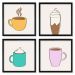 Quadros 20X20 (4 Uni) Nerderia Tipos De Cafe 02