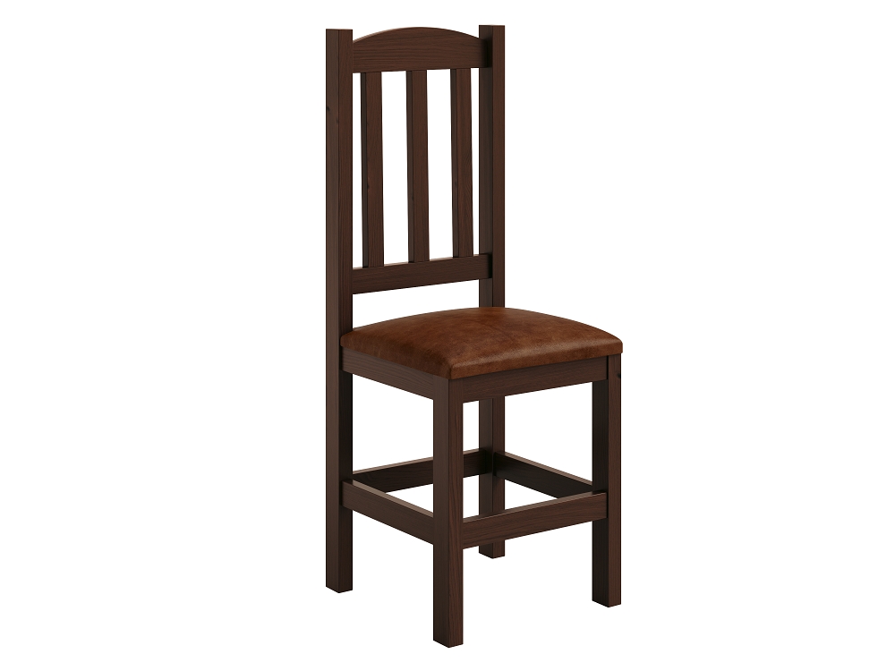 Conjunto Mesa De Madeira Castanho 160x88 + 6 Cadeiras Estofadas Sfa