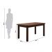 Conjunto Mesa De Madeira Maciça Castanho 160x88+ 6 Cadeiras Sfa