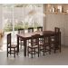 Conjunto Mesa De Madeira Maciça Castanho 200x88+ 8 Cadeiras Sfa