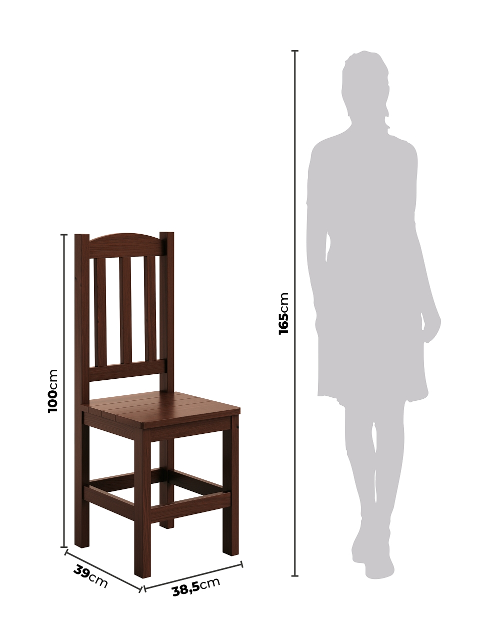 Conjunto Mesa De Madeira Maciça Castanho 200x88+ 8 Cadeiras Sfa