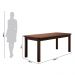 Conjunto Mesa De Madeira Maciça Castanho 200x88+ 8 Cadeiras Sfa