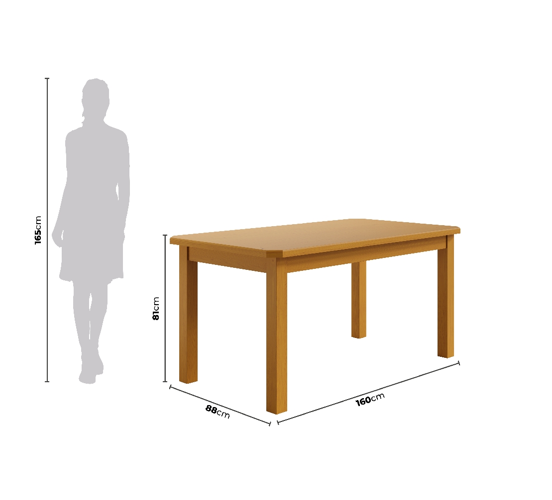 Conjunto Mesa De Madeira Maciça Mel160x88+ 6 Cadeiras Sfa