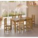 Conjunto Mesa De Madeira Maciça Nogueira 160x88+ 6 Cadeiras Sfa