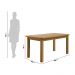 Conjunto Mesa De Madeira Maciça Nogueira 160x88+ 6 Cadeiras Sfa