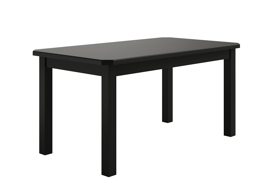 Conjunto Mesa De Madeira Maciça Preto 160x88+ 6 Cadeiras Sfa