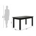 Conjunto Mesa De Madeira Maciça Preto 160x88+ 6 Cadeiras Sfa