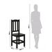 Conjunto Mesa De Madeira Maciça Preto 200x88+ 8 Cadeiras Sfa