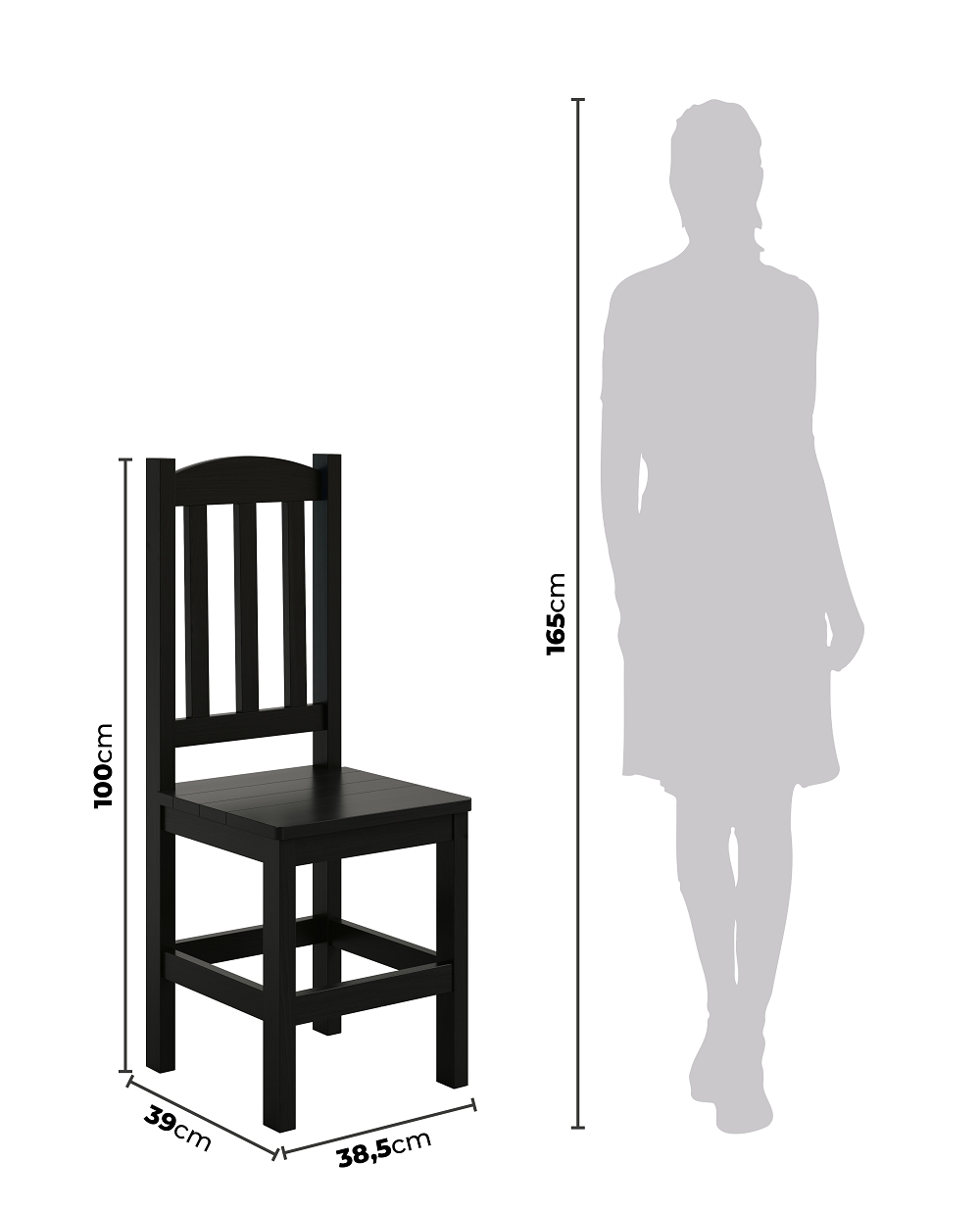 Conjunto Mesa De Madeira Maciça Preto 200x88+ 8 Cadeiras Sfa
