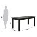 Conjunto Mesa De Madeira Maciça Preto 200x88+ 8 Cadeiras Sfa