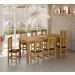 Conjunto Mesa De Madeira Mel 200x88 + 8 Cadeiras Estofadas Sfa