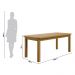 Conjunto Mesa De Madeira Nogueira 200x88 + 8 Cadeiras Estofadas Sfa