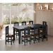Conjunto Mesa De Madeira Preto 200x88 + 8 Cadeiras Estofadas Sfa
