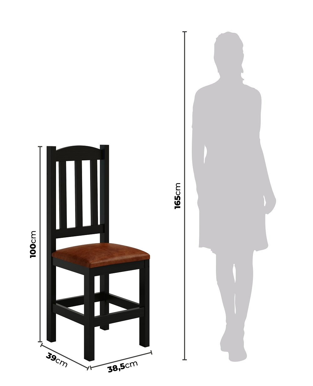Conjunto Mesa De Madeira Preto 200x88 + 8 Cadeiras Estofadas Sfa
