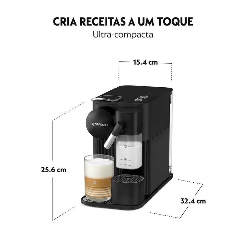 Máquina de Café Nespresso Lattissima One Preta F121 220V