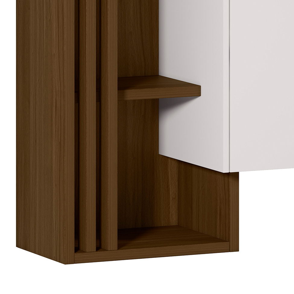 Buffet Berlim 3 PT Imbuia e Off White