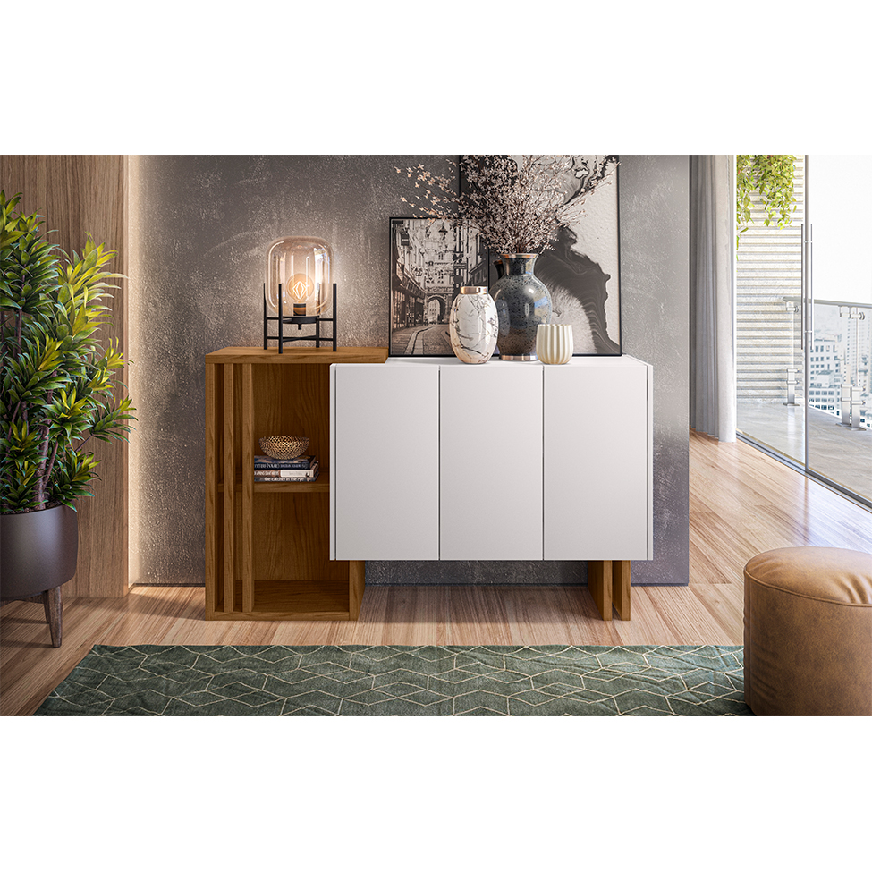 Buffet Berlim 3 PT Ypê e Off White