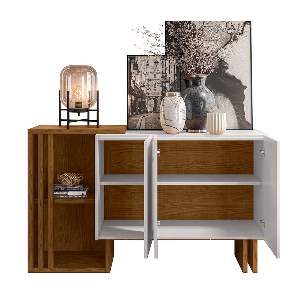 Buffet Berlim 3 PT Ypê e Off White