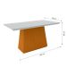 Conjunto de Mesa de Jantar com Tampo de Vidro Bárbara e 6 Cadeiras Ana II Animalle Off White e Creme