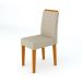 Conjunto de Mesa de Jantar com Tampo de Vidro Bárbara e 6 Cadeiras Ana II Animalle Off White e Creme