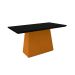 Conjunto de Mesa de Jantar com Tampo de Vidro Bárbara e 6 Cadeiras Ana Veludo Preto