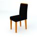 Conjunto de Mesa de Jantar com Tampo de Vidro Bárbara e 6 Cadeiras Ana Veludo Preto
