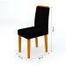 Conjunto de Mesa de Jantar com Tampo de Vidro Bárbara e 6 Cadeiras Ana Veludo Preto
