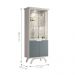 Cristaleira 2 Portas Creta Off White Cinza
