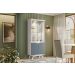 Cristaleira 2 Portas Creta Off White Cinza