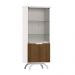 Cristaleira 2 Portas Creta Off White Imbuia