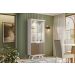 Cristaleira 2 Portas Creta Off White Imbuia