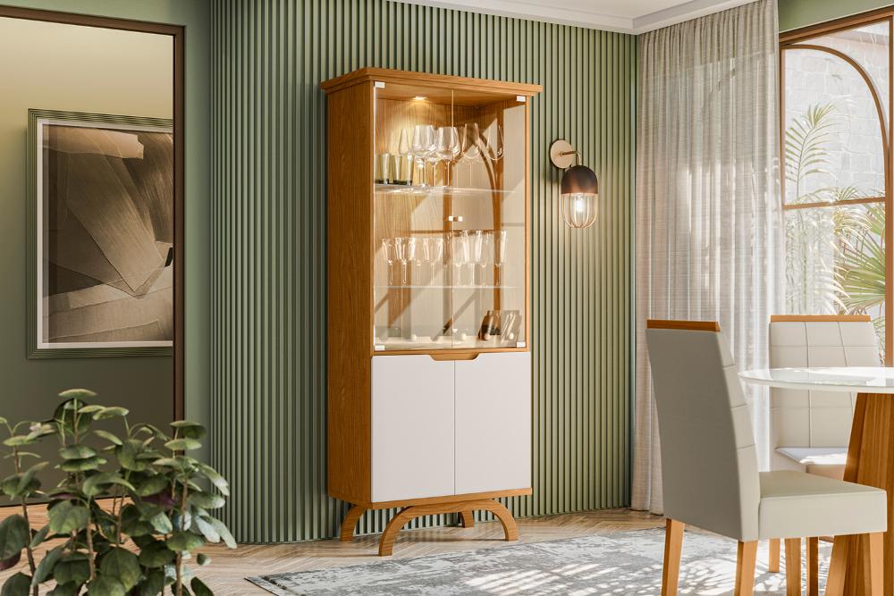 Cristaleira 2 Portas Creta Ype Off White