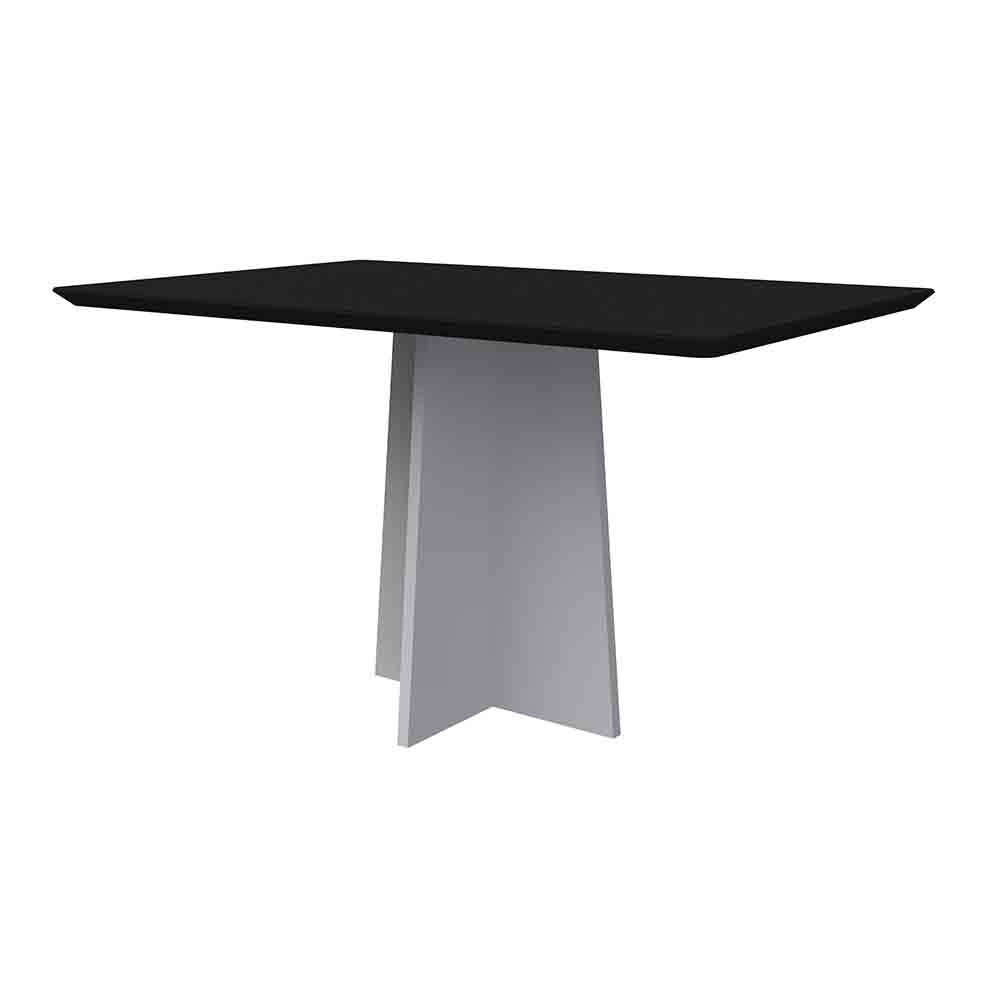 Mesa Anitta 135x90cm - Off White/Preto