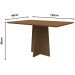 Mesa Anitta 135x90cm Tampo Madeirado - Imbuia