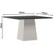 Mesa Bárbara 135x135cm - Off White/Preto