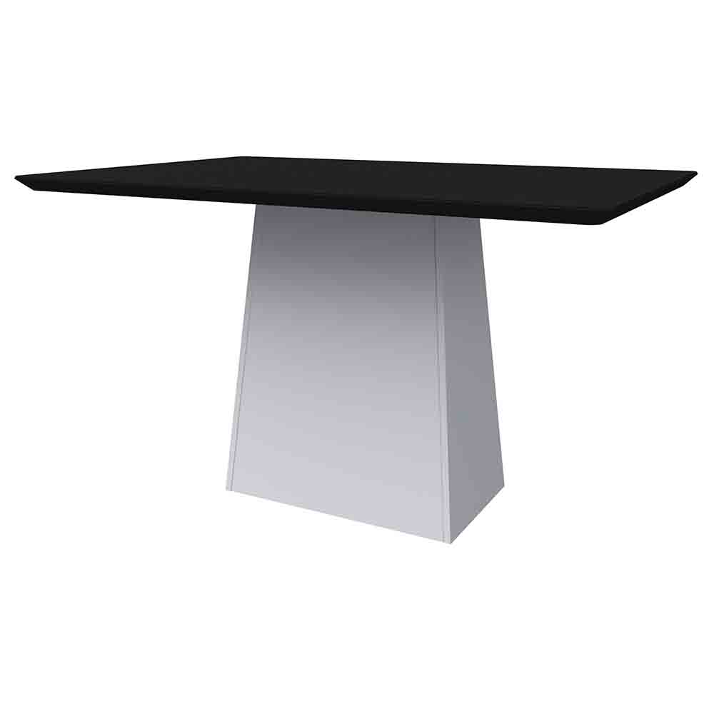 Mesa Bárbara 135x90cm - Off White/Preto